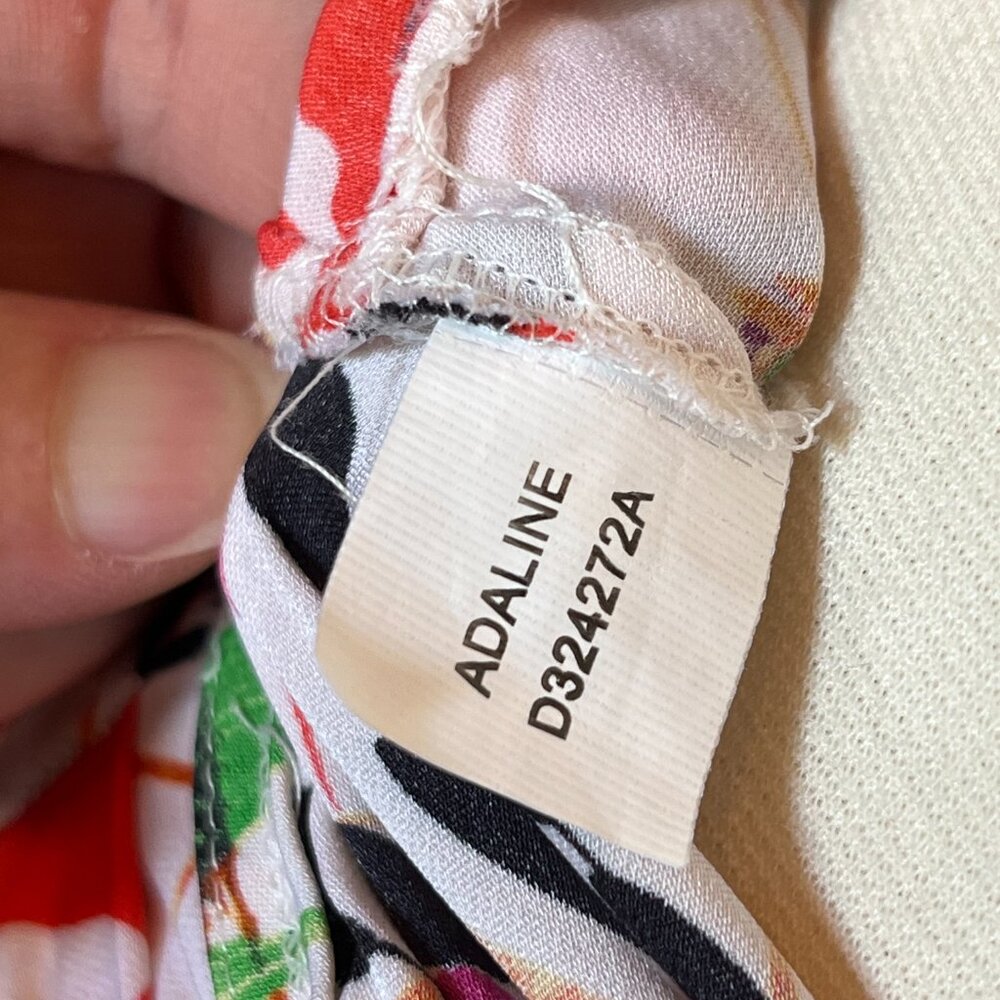 Diane von Furstenberg Dress Silk Blend Dragonfly Bird Floral Multicolor Size 6 - Picture 14 of 15